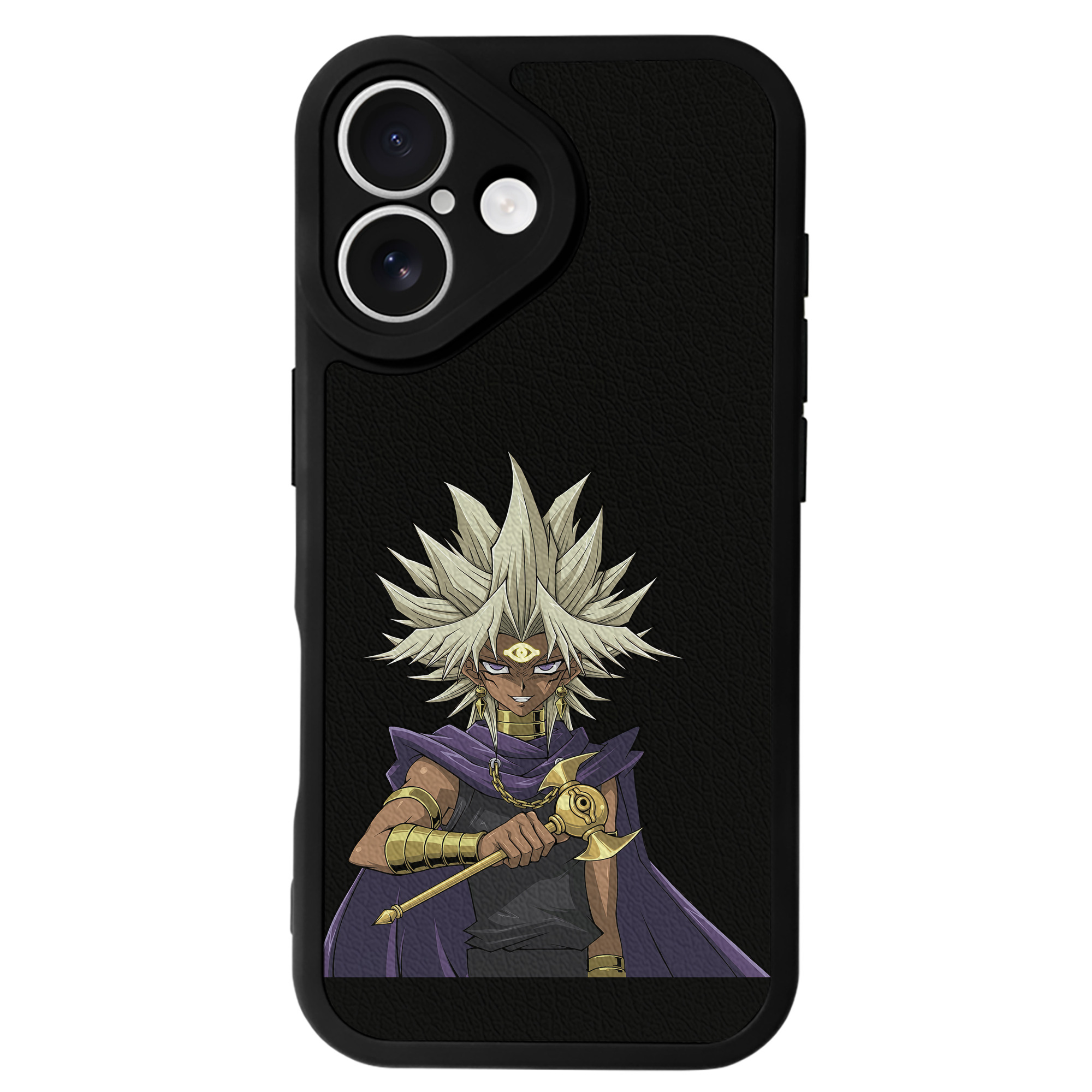 （画像用） 遊☆戯☆王 Yu-Gi-Oh! 【iPhone 16シリーズ対応】シリコンスマホケース（レザー調） 材質：シリコン